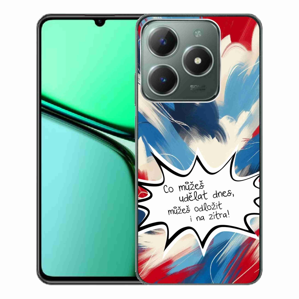 Gelový kryt mmCase na Realme C61 - vtipný text 9 bílé pozadí