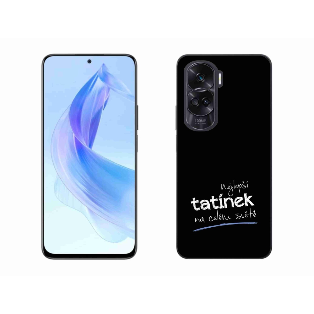 Gelový kryt mmCase na Honor 90 Lite - nejlepší tatínek 4 černé pozadí