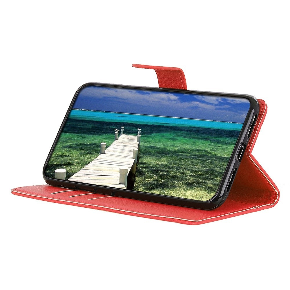 Litchie knížkové pouzdro na Xiaomi Redmi 15C 4G/5G (173mm) - červené