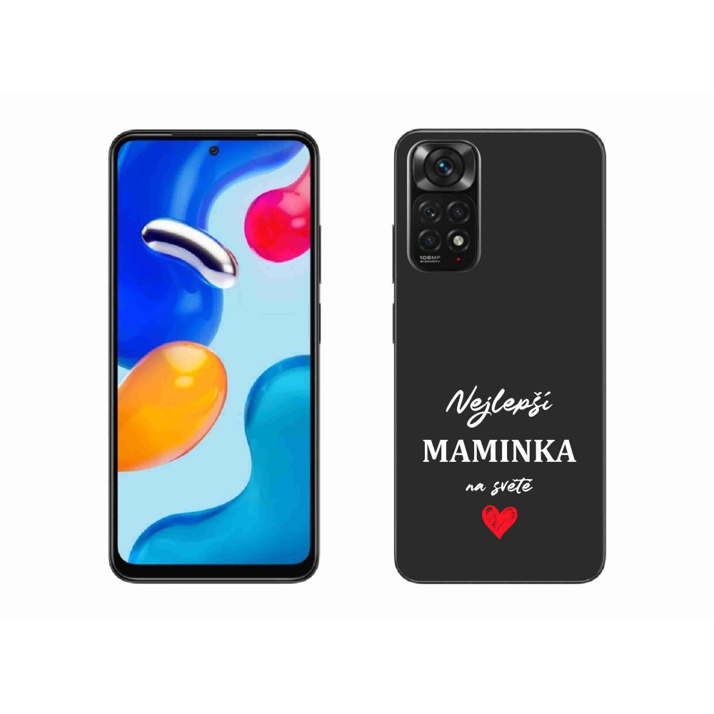 Gelový kryt mmCase na Xiaomi Redmi Note 11S 4G - nejlepší maminka 1 černé pozadí