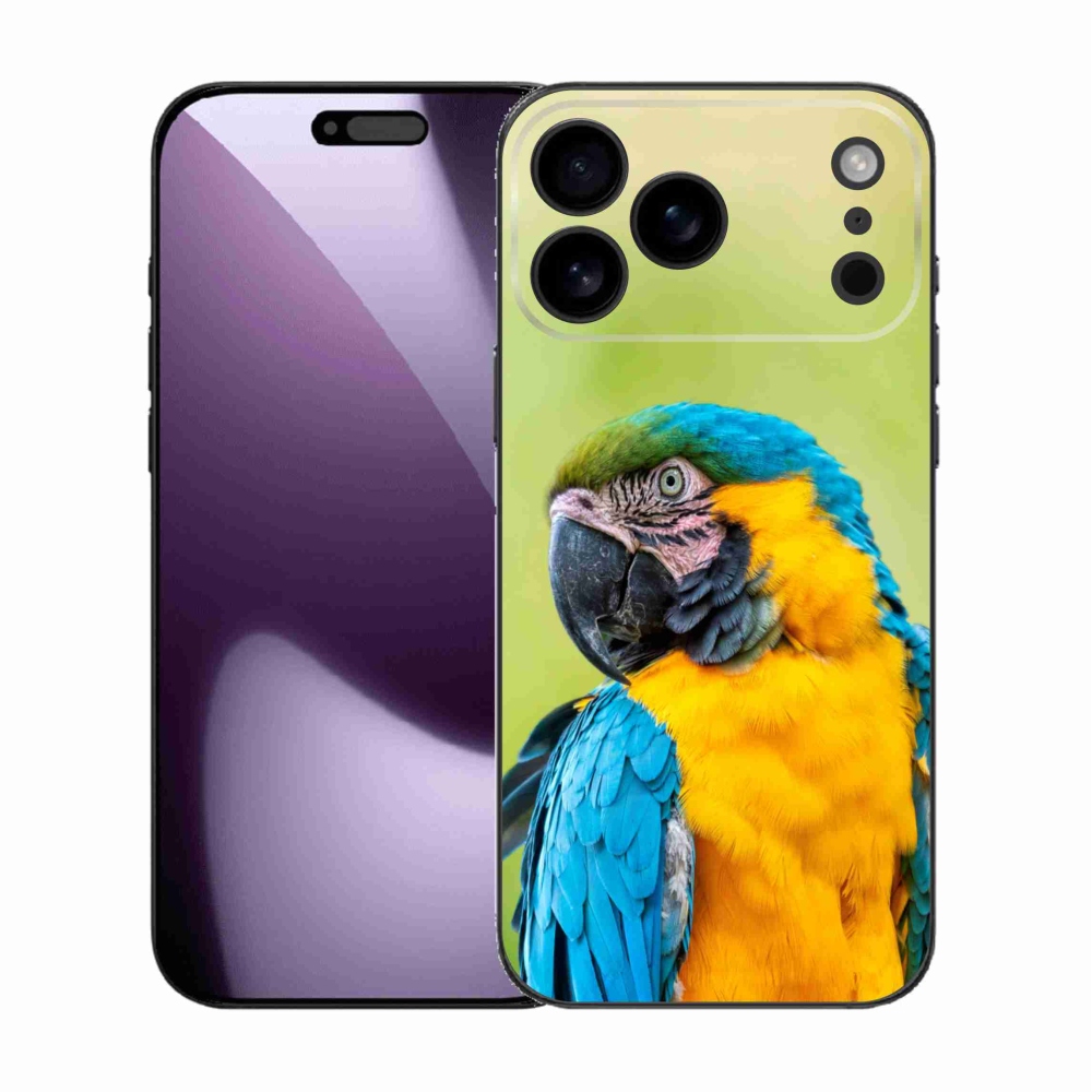 Gelový kryt mmCase na iPhone 17 Pro Max - papoušek ara 2