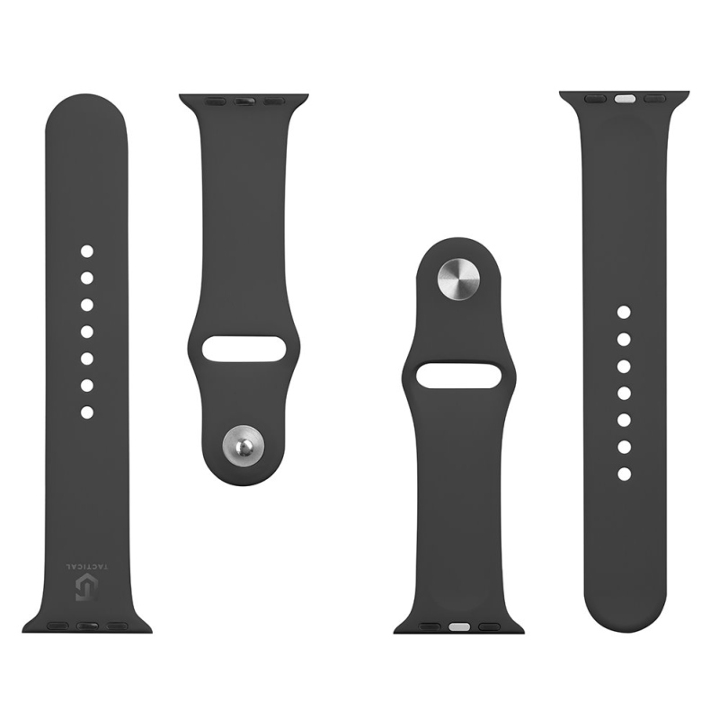 Tactical 456 Silikonový Řemínek pro Apple Watch 1/2/3/4/5/6/7/8/9/SE 38/40/41mm Black