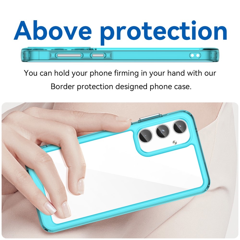 Gelový obal s pevnými zády na Samsung Galaxy A55 5G - světlemodrý