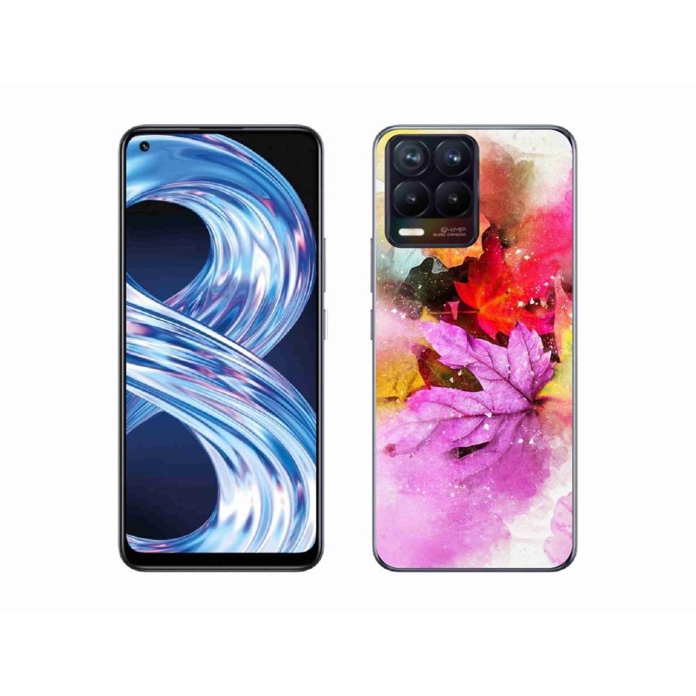 Gelový kryt mmCase na Realme 8 Pro - barevné listy