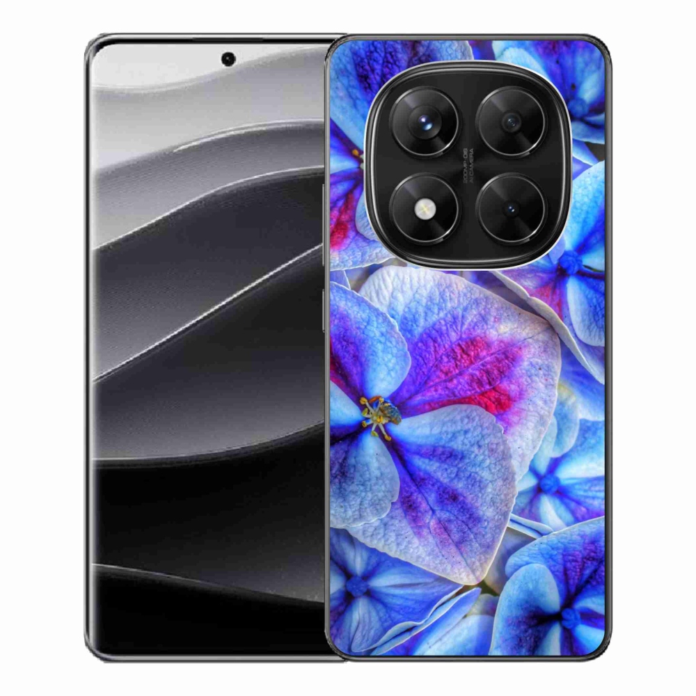 Gelový kryt mmCase na Xiaomi Redmi Note 14 Pro 5G/Poco X7 5G - modré květy 1