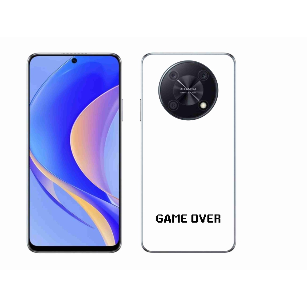 Gelový kryt mmCase na Huawei Nova Y90 - game over bílé pozadí