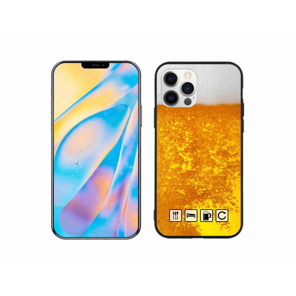 Gelový kryt mmCase na iPhone 12 Pro - pivní motiv 3