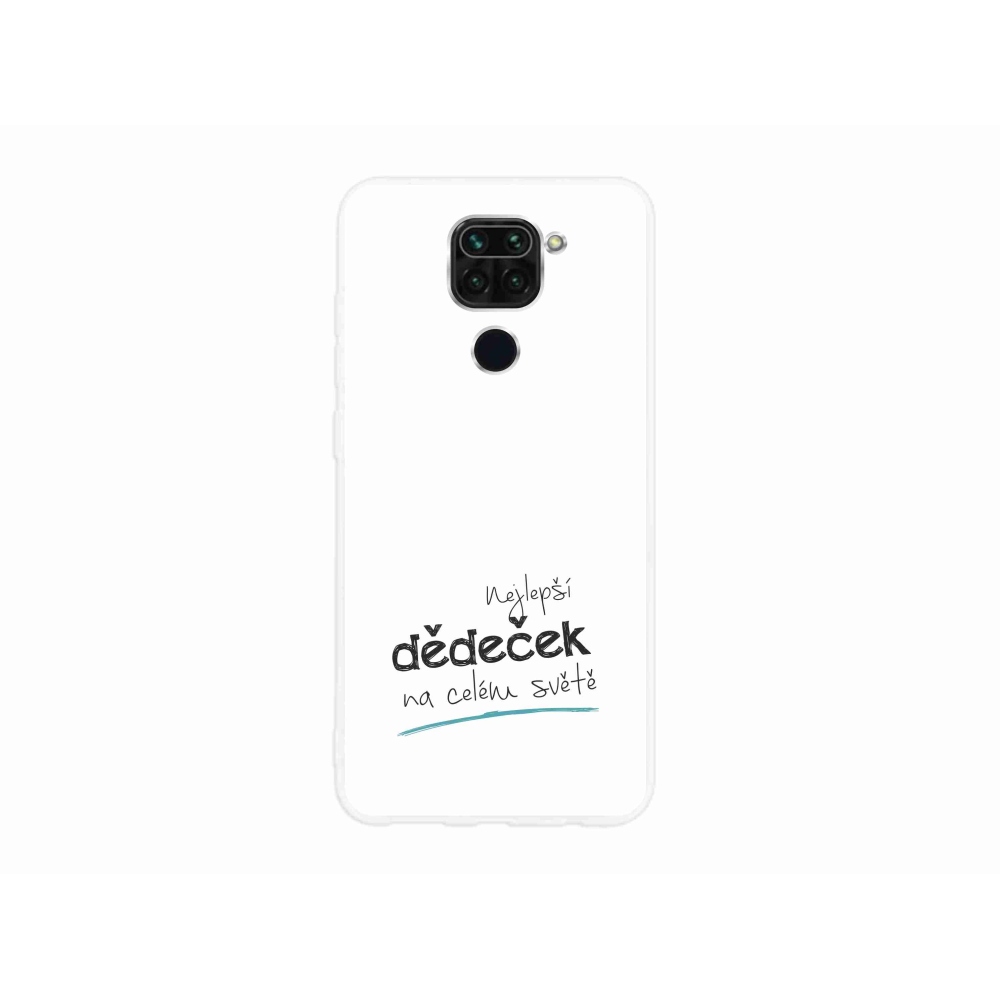 Gelový kryt mmCase na Xiaomi Redmi Note 9 - nejlepší dědeček 3 bílé pozadí