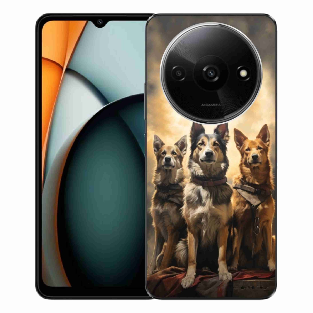 Gelový kryt mmCase na Xiaomi Redmi A3 - tři psi
