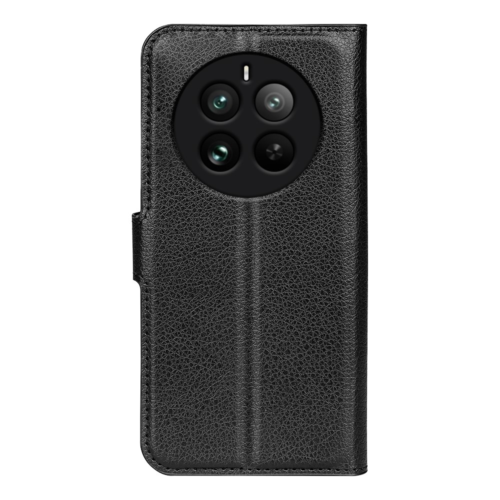 Litchi knížkové pouzdro na Realme 12 Pro 5G/12 Pro+ 5G - černé