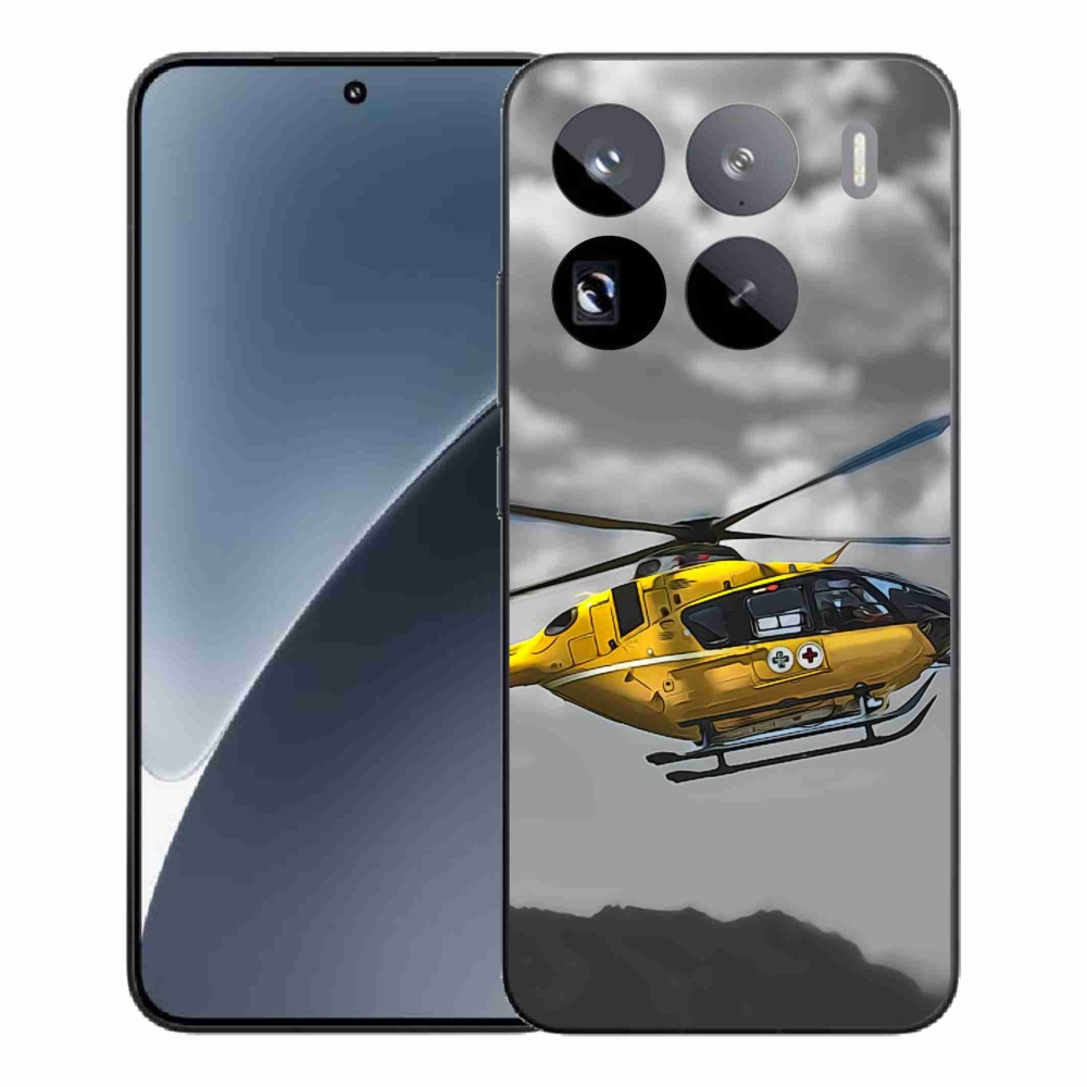 Gelový kryt mmCase na Xiaomi 15 Pro - žlutá helikoptéra