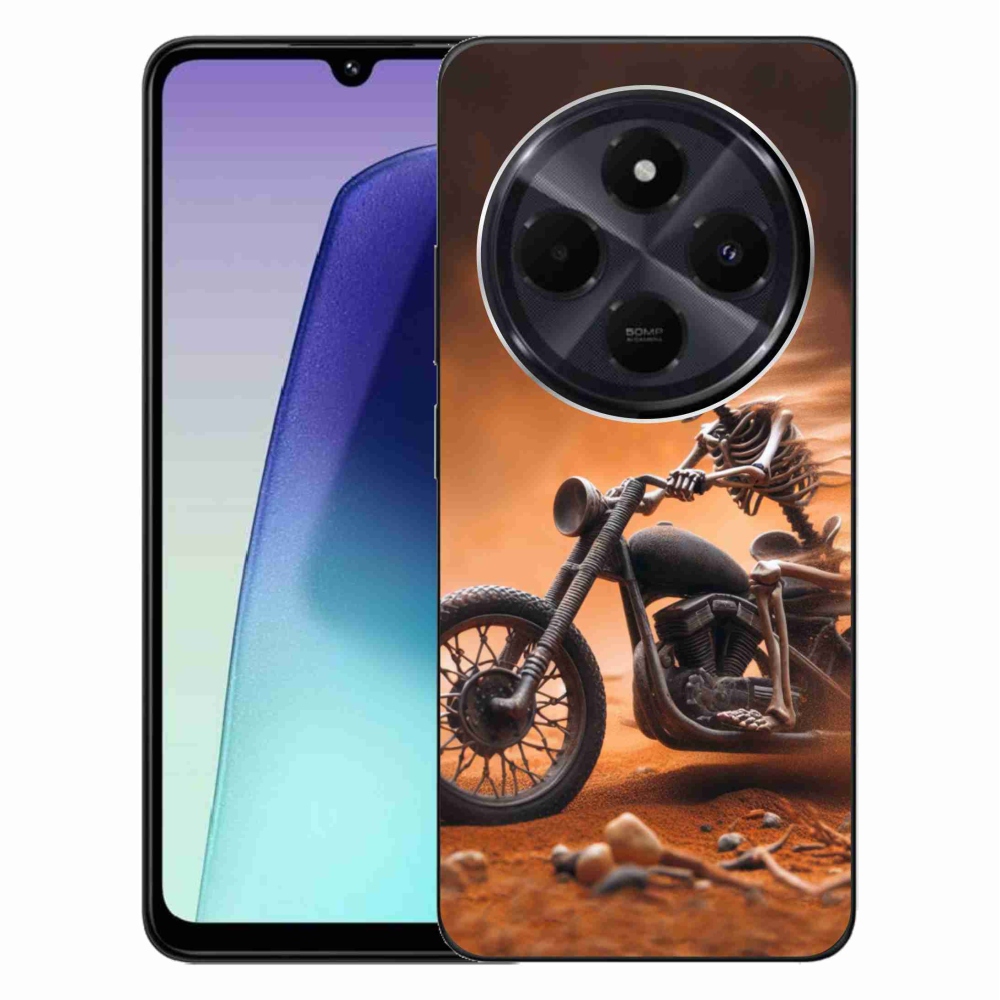 Gelový kryt mmCase na Xiaomi Redmi 14C/Poco C75 - kostra na motorce