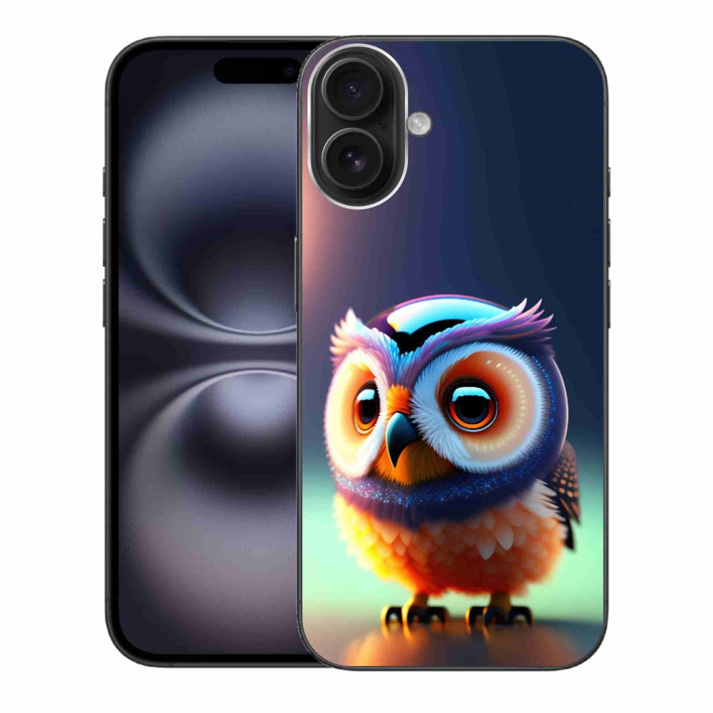 Gelový kryt mmCase na iPhone 16 Plus - sovička