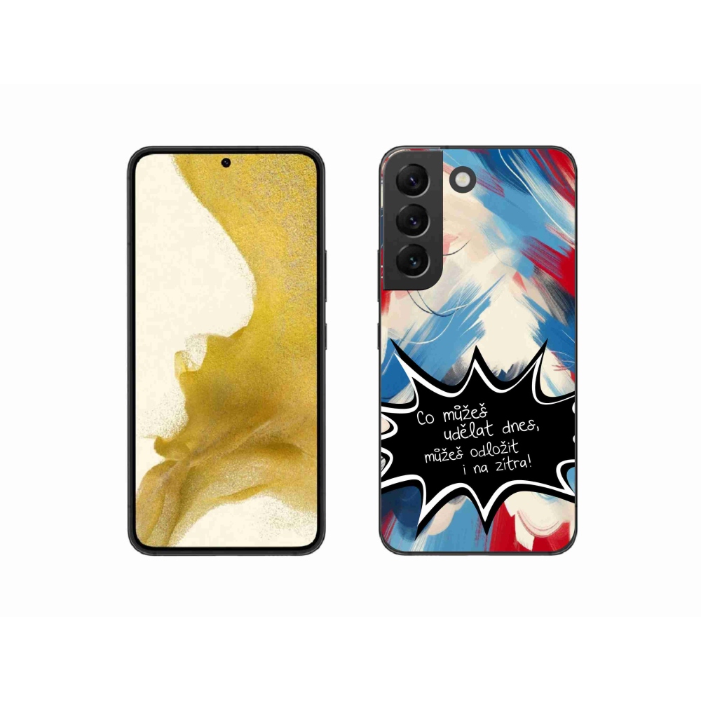 Gelový kryt mmCase na Samsung Galaxy S22 5G - vtipný text 9 černé pozadí