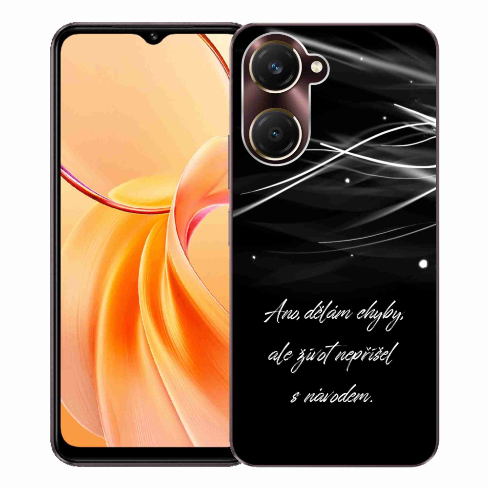Gelový kryt mmCase na Vivo Y28s 5G - citát černé pozadí