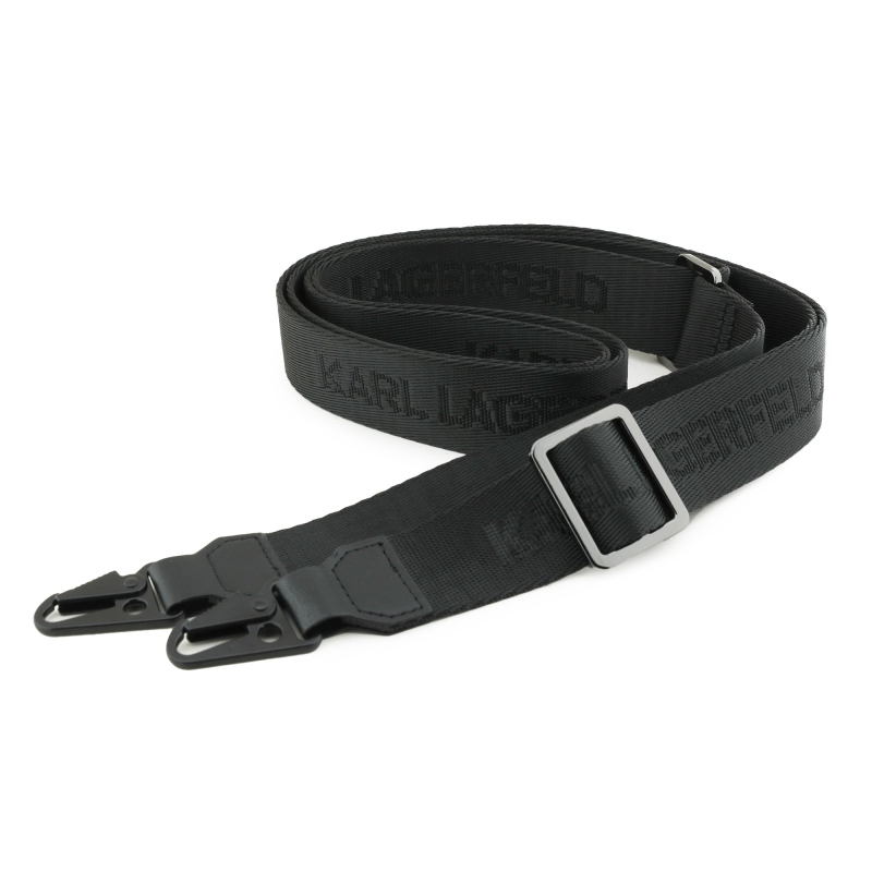 Karl Lagerfeld Saffiano Crossbody Popruh Metal Karl and Choupette Zadní Kryt pro iPhone 17 Black