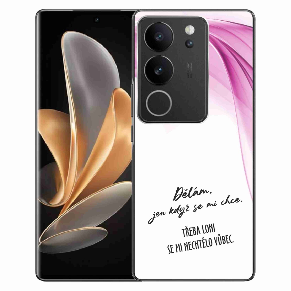 Gelový kryt mmCase na Vivo V29 5G - vtipný text 12 bílé pozadí