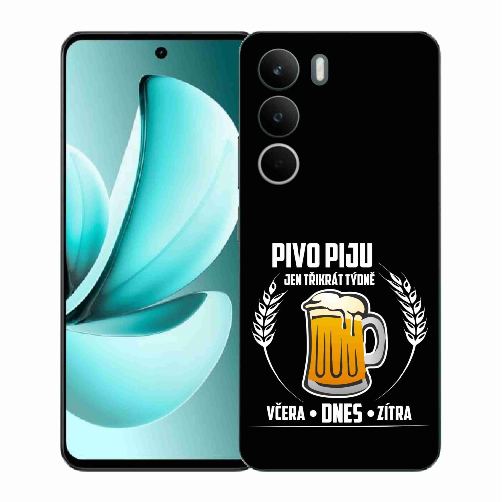 Gelový kryt mmCase na Realme C71 - pivní motiv černé pozadí