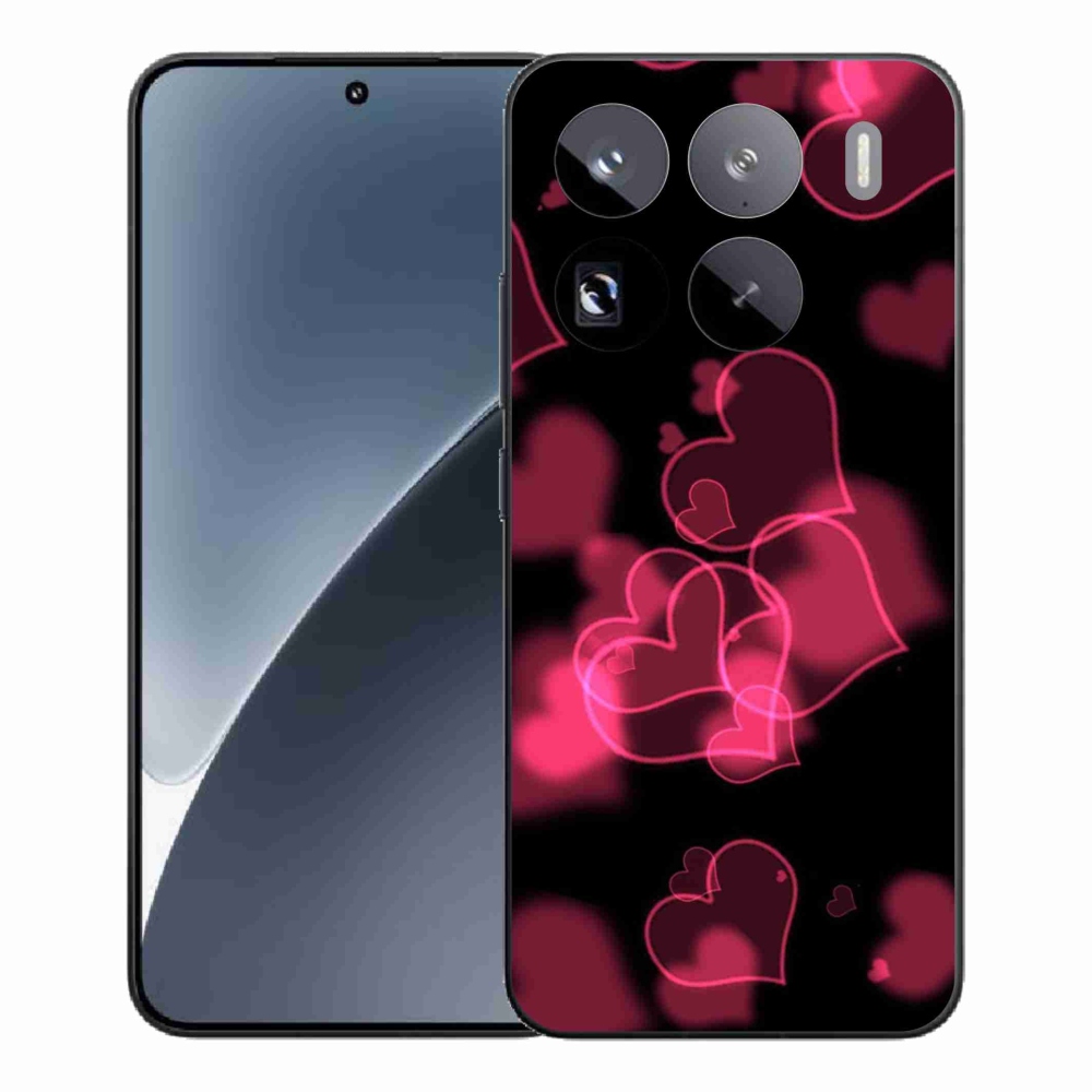 Gelový kryt mmCase na Xiaomi 15 Pro - červená srdíčka