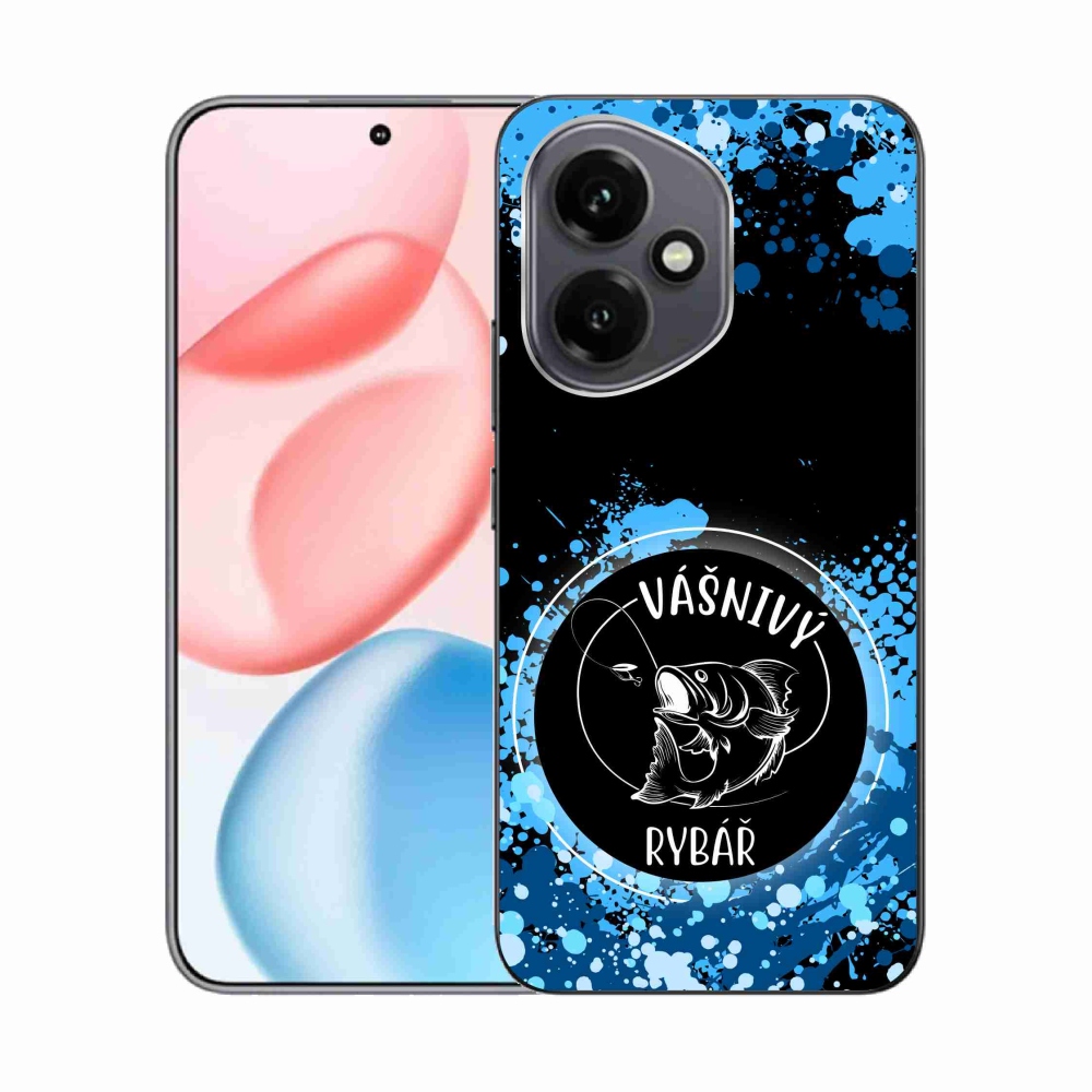 Gelový kryt mmCase na Honor 400 - vášnivý rybář černé pozadí