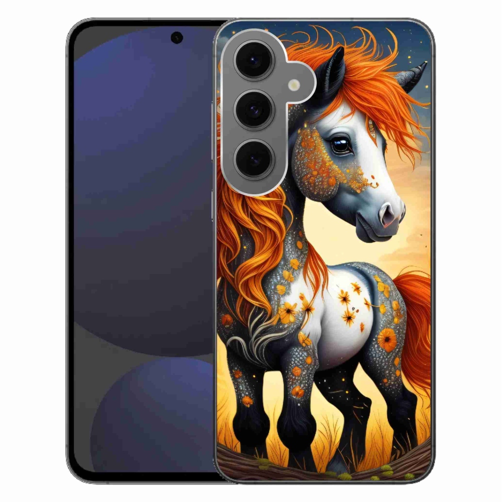 Gelový kryt mmCase na Samsung Galaxy S24 FE - barevný poník