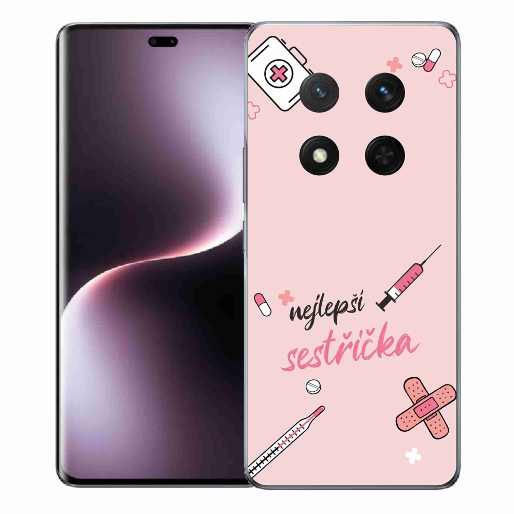 Gelový kryt mmCase na Honor Magic 7 Lite 5G - nejlepší sestřička růžové pozadí