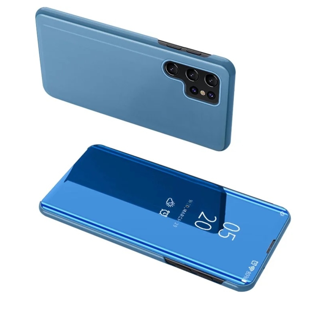 Clear zavírací kryt s matným předkem pro Samsung Galaxy S24 Ultra - modrý