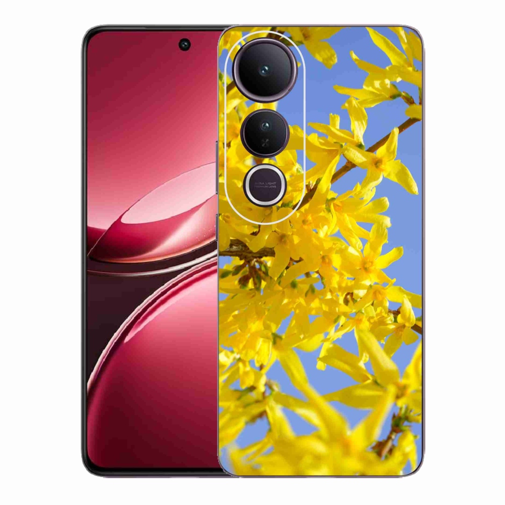 Gelový kryt mmCase na Vivo V50 Lite 4G/5G - žluté květy