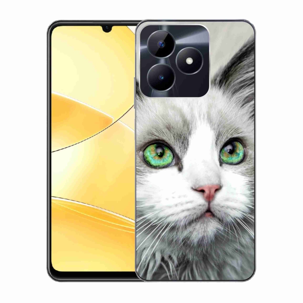 Gelový kryt mmCase na Realme C51/C53 - kočičí pohled