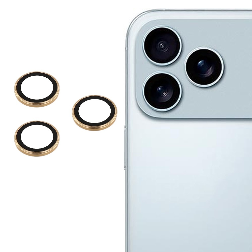 Ultra HD sklo čočky fotoaparátu na iPhone 17 Pro/17 Pro Max (samostatná skla) - zlaté
