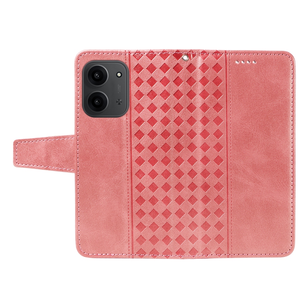 Grids knížkové pouzdro na Xiaomi Redmi 15C 4G/5G (173mm) - růžovozlaté