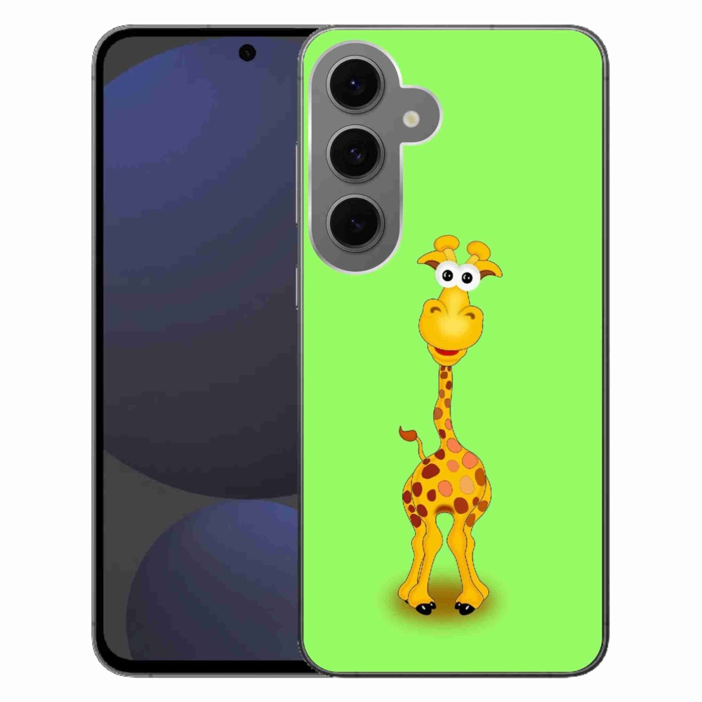 Gelový kryt mmCase na Samsung Galaxy S24 FE - kreslená žirafa