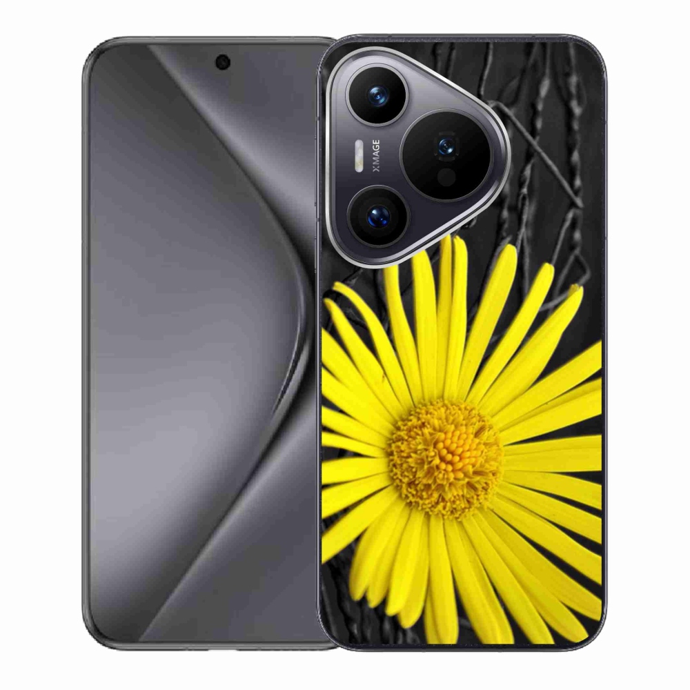 Gelový kryt mmCase na Huawei Pura 70 - žlutá květina