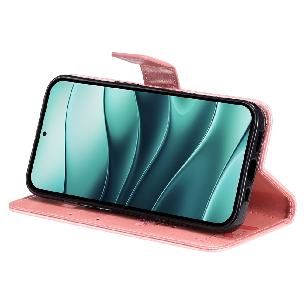 Trees knížkové pouzdro na Xiaomi Redmi Note 14 5G - růžovozlaté