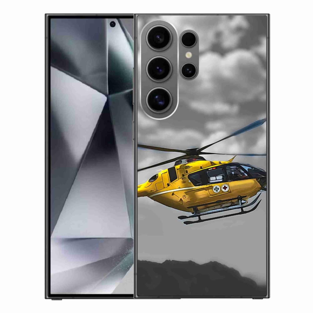 Gelový kryt mmCase na Samsung Galaxy S24 Ultra - žlutá helikoptéra