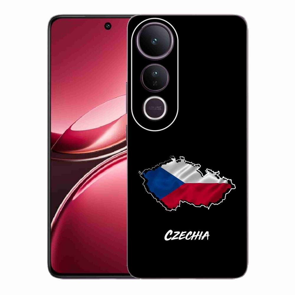 Gelový kryt mmCase na Vivo V50 Lite 4G/5G - Czechia černé pozadí