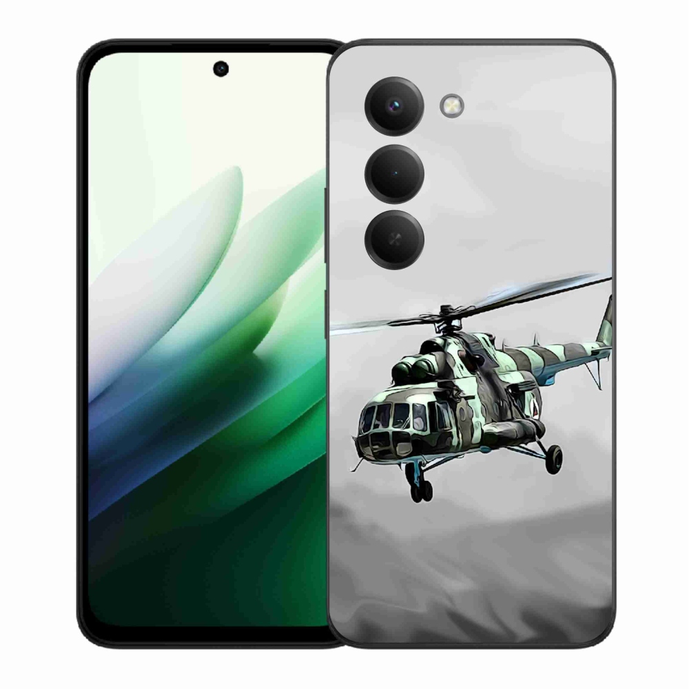 Gelový kryt mmCase na Xiaomi Redmi 15 5G (169mm) - vojenský vrtulník