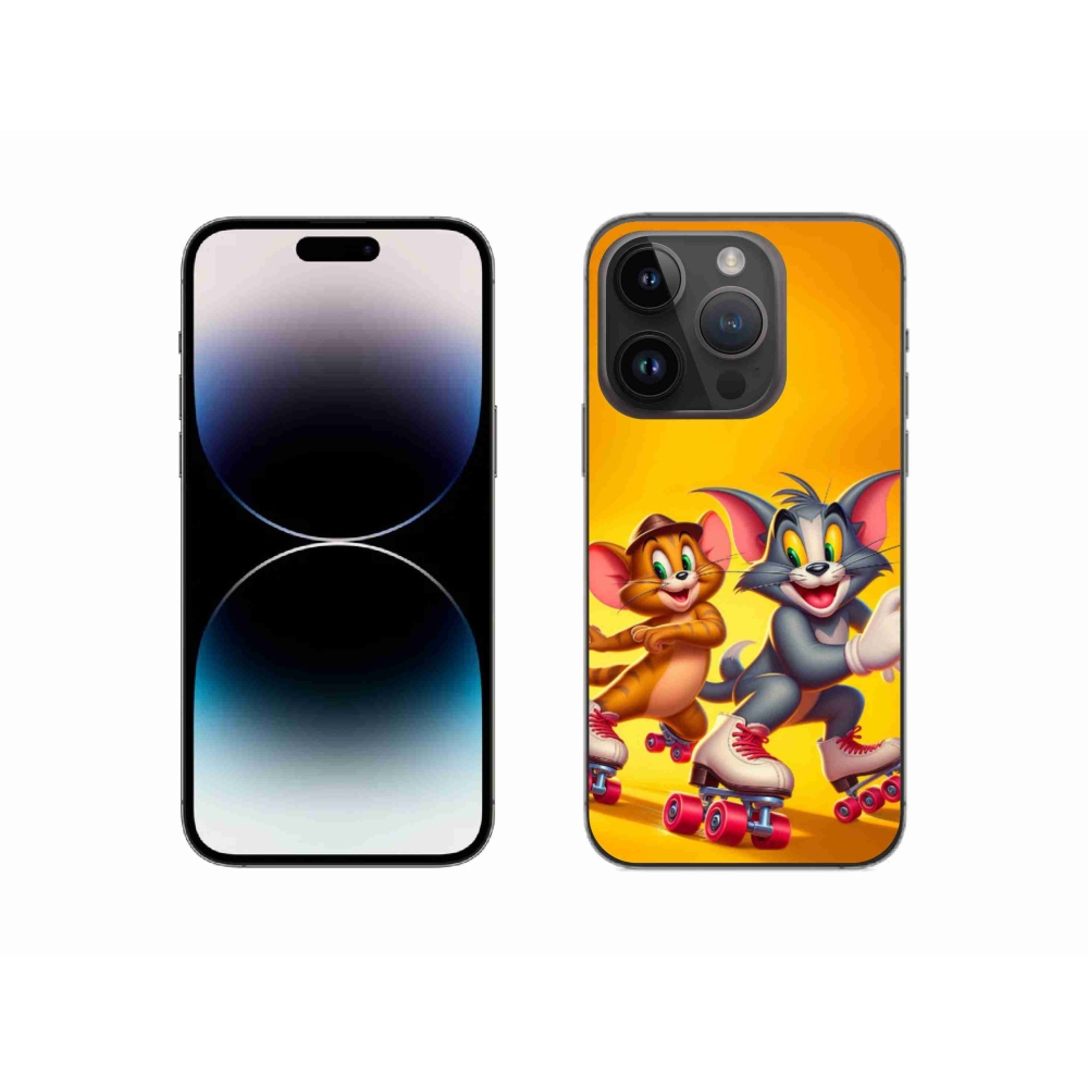 Gelový kryt mmCase na iPhone 14 Pro 6.1 - tom a jerry