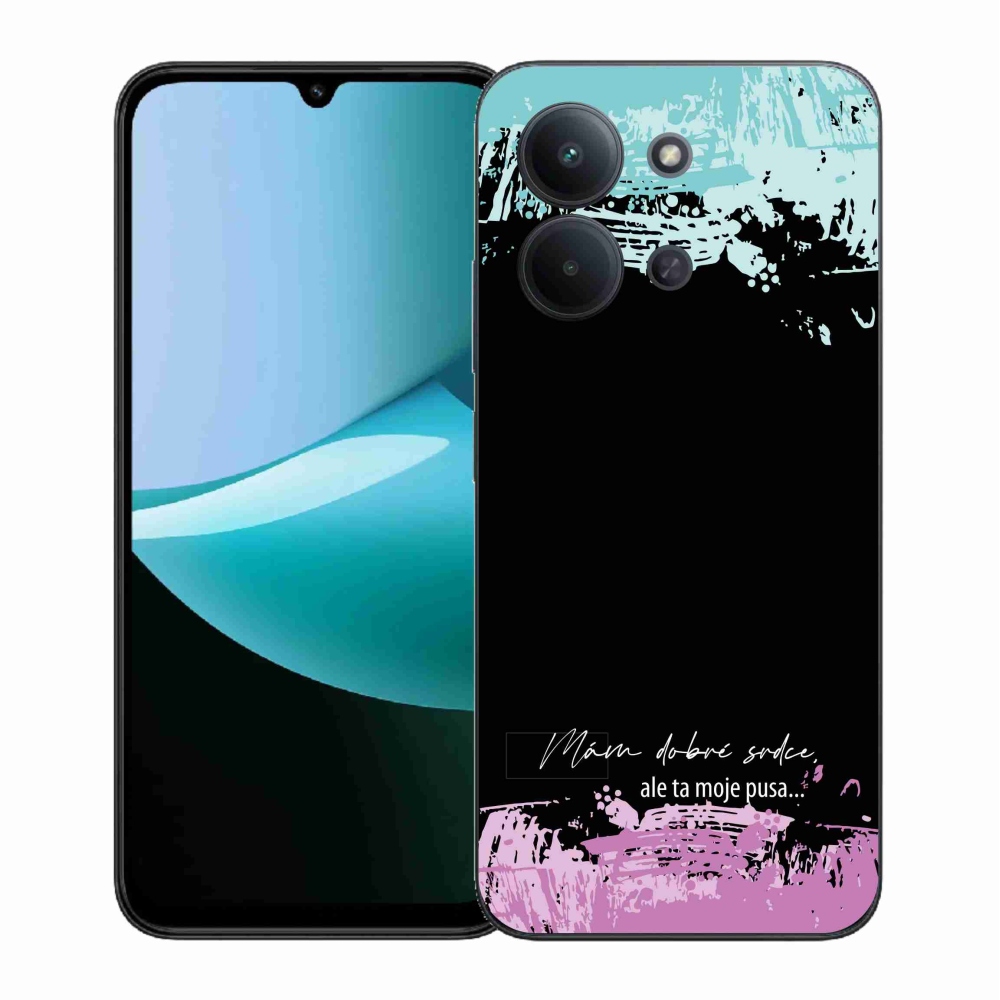 Gelový kryt mmCase na Xiaomi Redmi 15C 4G (171mm)/Poco C85 4G (171mm) - vtipný text 3 černé pozadí