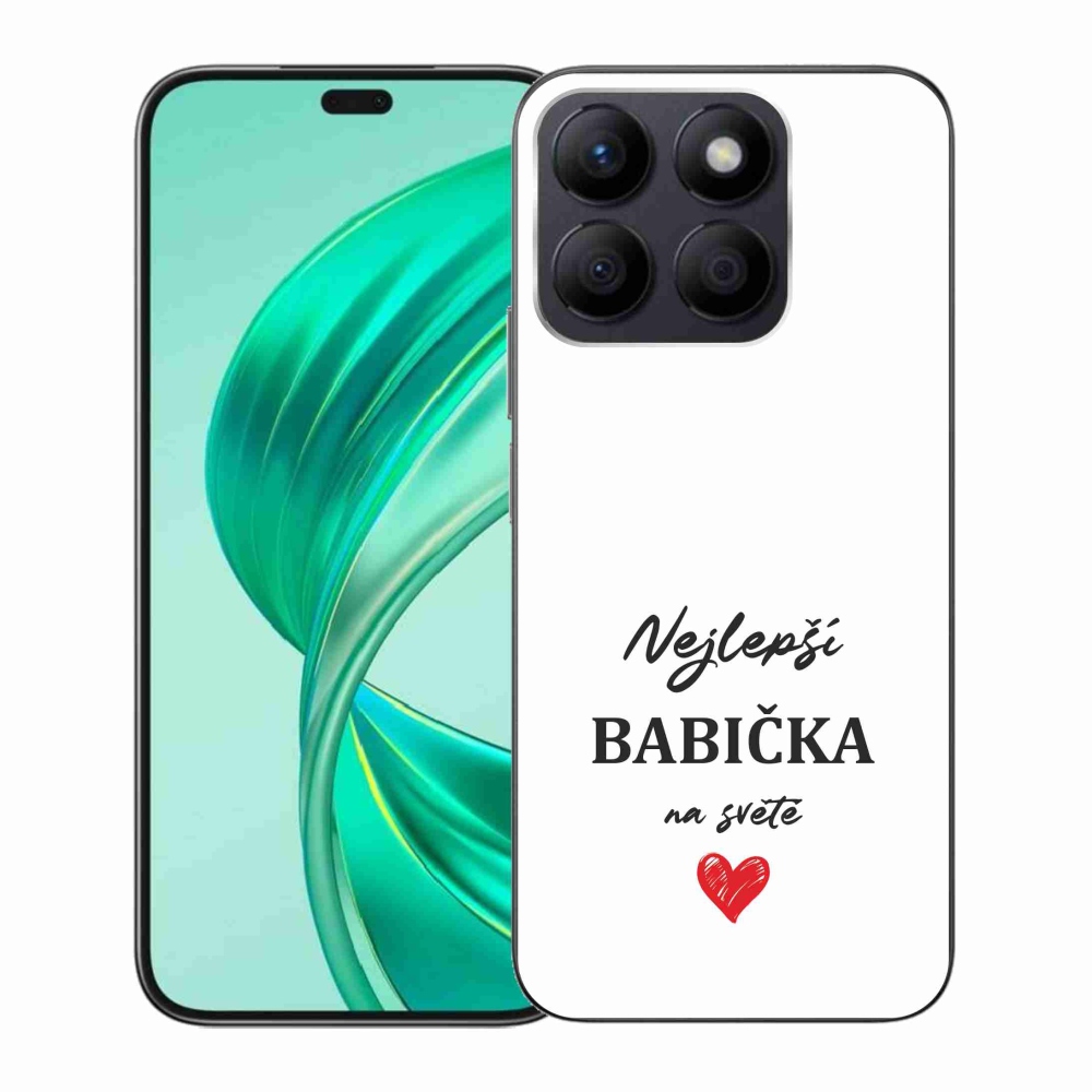 Gelový kryt mmCase na Honor X8b - nejlepší babička 1 bílé pozadí