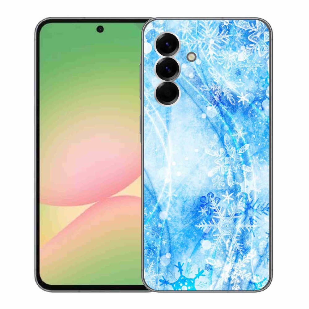 Gelový kryt mmCase na Samsung Galaxy A56 5G - sněhové vločky