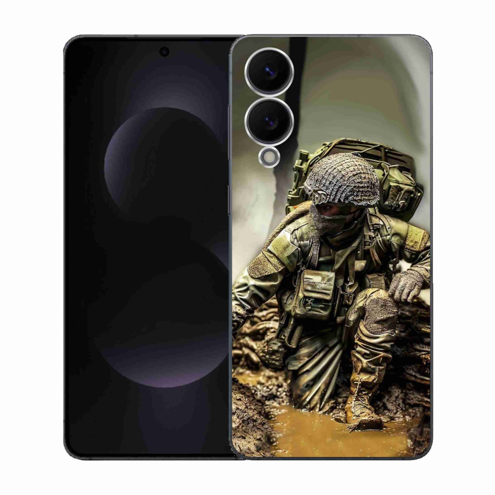Gelový kryt mmCase na Samsung Galaxy S25 Edge - voják