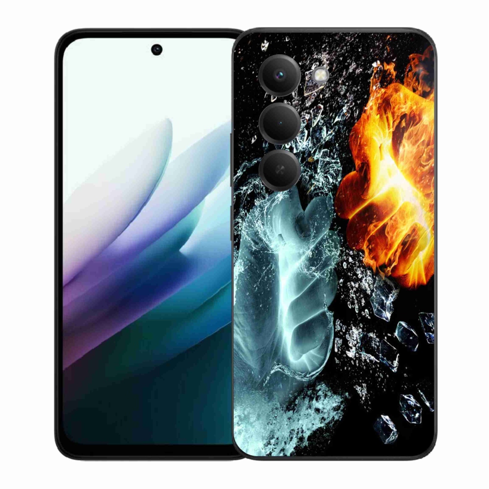 Gelový kryt mmCase na Xiaomi Redmi 15 4G/5G (171mm) - voda a oheň