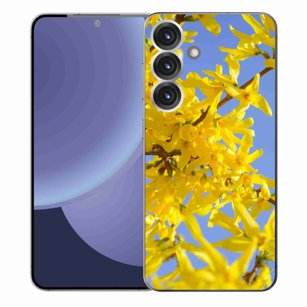 Gelový kryt mmCase na Samsung Galaxy S25+ - žluté květy
