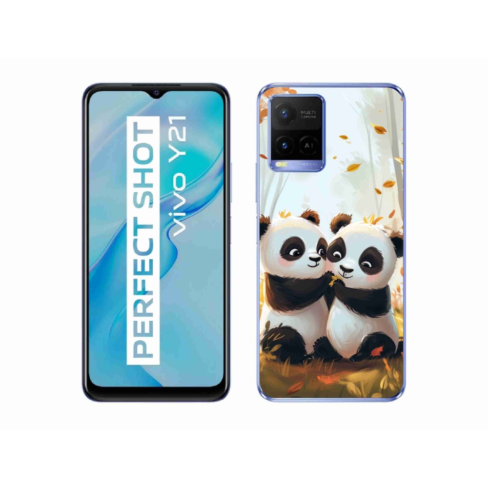 Gelový kryt mmCase na Vivo Y21/Y21s/Y33s - pandy