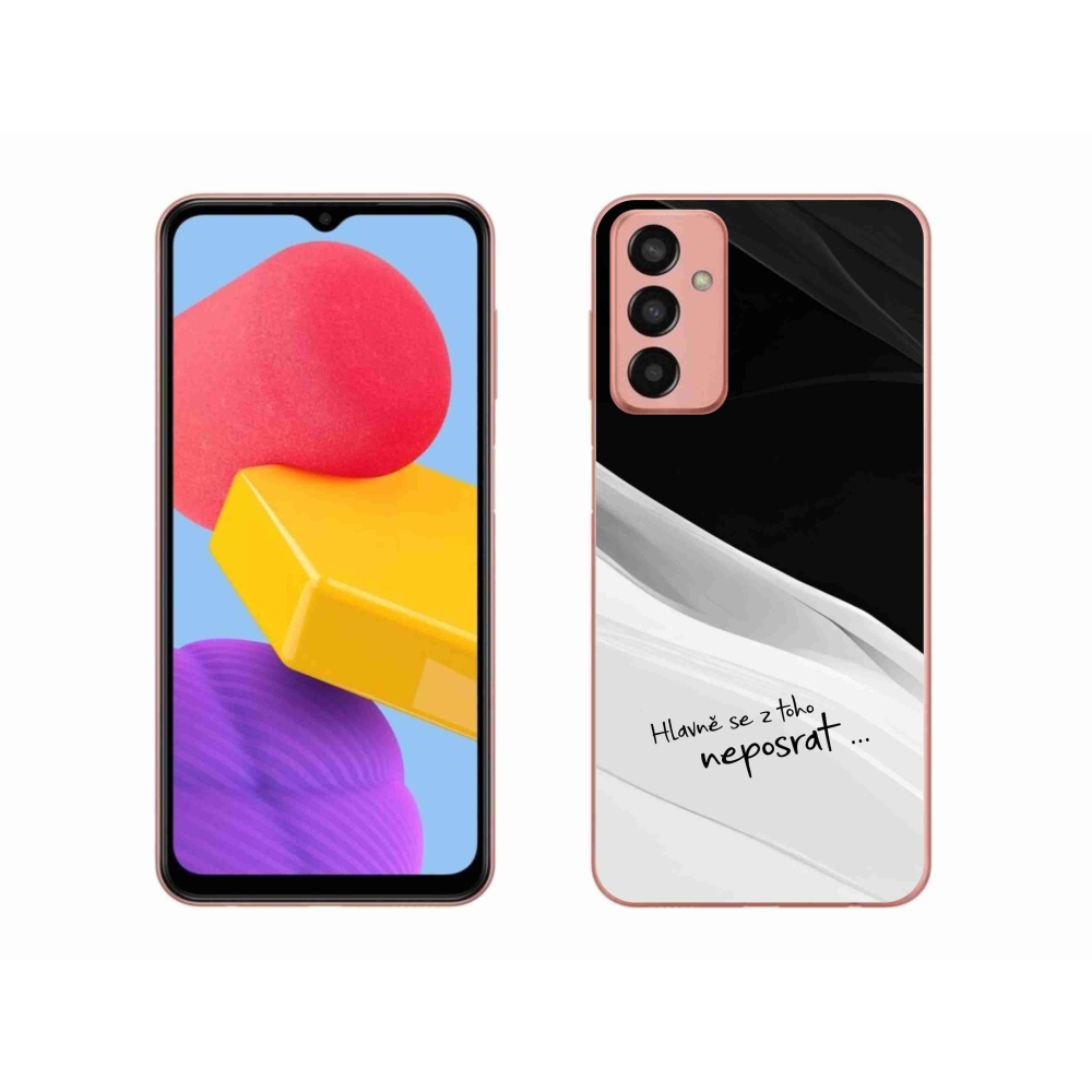 Gelový kryt mmCase na Samsung Galaxy M13 - vtipný text 13 bíločerné pozadí