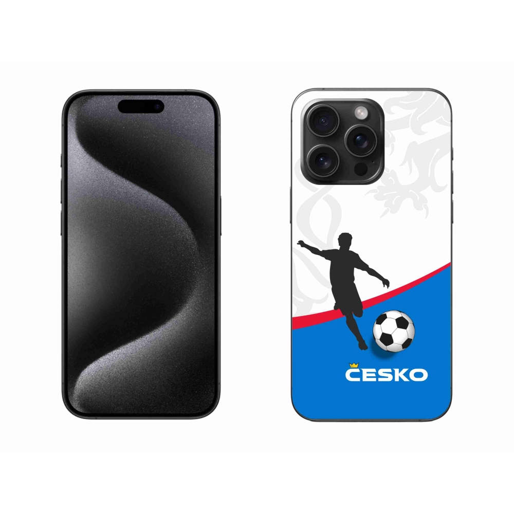 Gelový kryt mmCase na iPhone 15 Pro Max - fotbal Česko 1