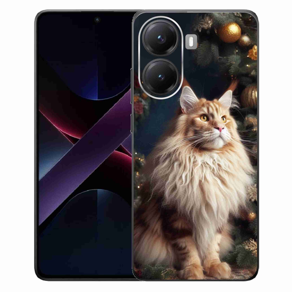 Gelový kryt mmCase na Xiaomi Poco X7 Pro 5G - kočka u stromku