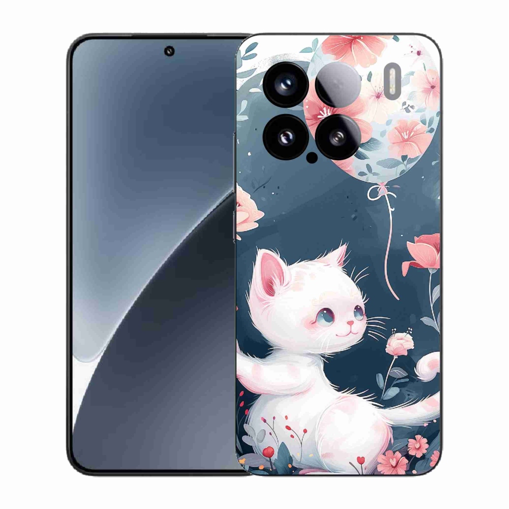 Gelový kryt mmCase na Xiaomi 15 - kotě s balónkem