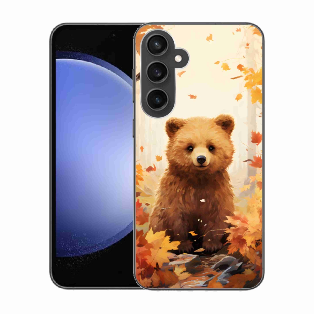Gelový kryt mmCase na Samsung Galaxy S23 FE - medvěd v lese